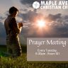 Prayer Meeting Tuesday, October 29, at 6:30 p.m. in Classroom 101