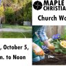 Church Work Day, October 5, 8:00 a.m. to Noon