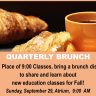 Quarterly Brunch September 29, 9:00 a.m.