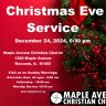 Christmas Eve Service, Tuesday, December 24, 6:30 p.m.